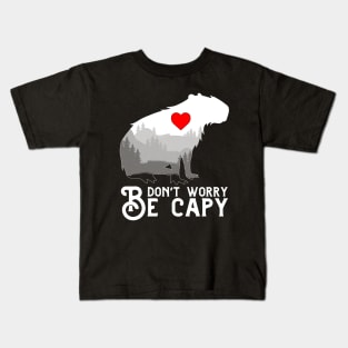 Don't Worry | Be Capy | Capybara Kids T-Shirt